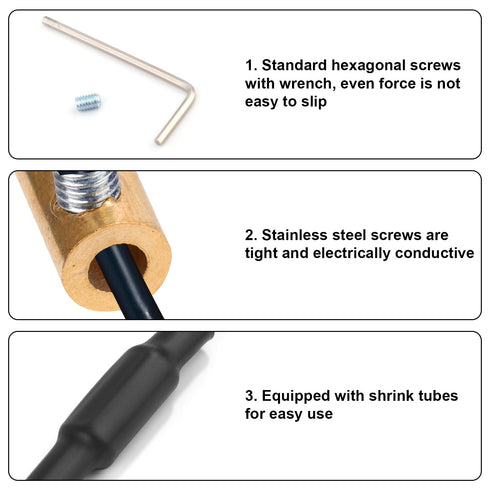 10pcs 10AWG Wire Connector Nut Kit, 60Amp Quick Connection Terminal Yellow Wire Splicing Connectors