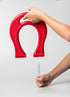 Dowling Magnets Giant Horseshoe Magnet for Kids, 8.5" x 7" x 1.125", Red, Ages 3+