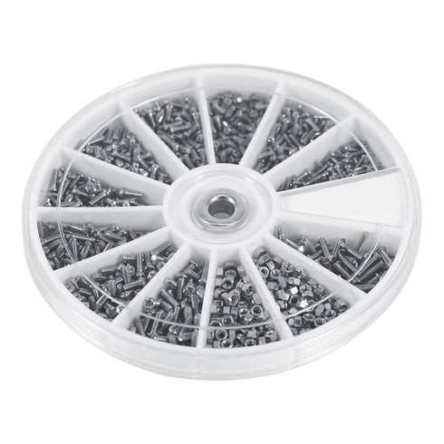 Screws Nuts Assortment Kit, 600pcs of Repair Hardware Tools for Watches Glasses Electronics