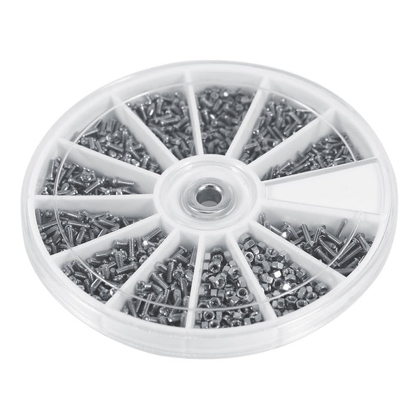 Screws Nuts Assortment Kit, 600pcs of Repair Hardware Tools for Watches Glasses Electronics