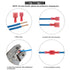 Glarks 50pcs 22-16 Gauge Fully Insulated Female Male Spade Nylon Quick Disconnect Electrical Connectors