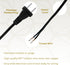 Royal Designs, Inc. 8 Dimmer SPT-1 CO-1001D-BLK-8-1, Foot Replacement Lamp Cord with Molded Plug and Rotary Switch