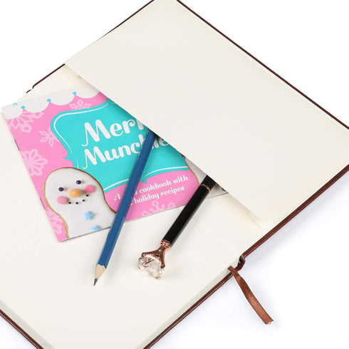 Kesoto A5 Classic Ruled Leather Hardcover Writing Notebook, 5.7'' x 8.5'', 200 Pages, Lined Journal Diary