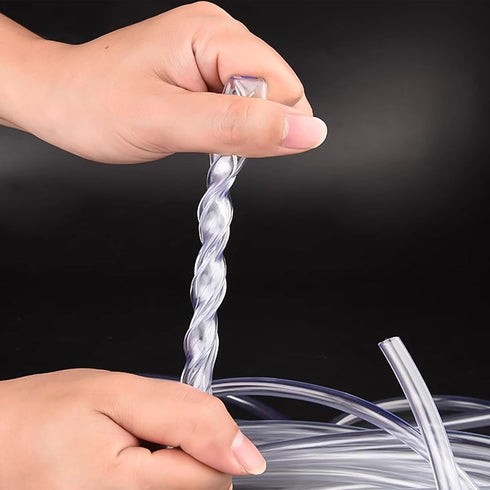 TOP-VIGOR 10mm ID 12mm OD PVC Clear Vinyl Tubing, 1M Length Food Grade Flexible Water Pipe for Transfer