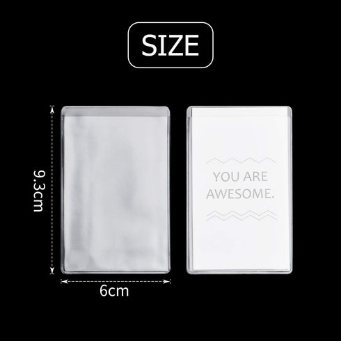 Transparent Credit Card Sleeves, 20pcs Clear Waterproof Holder Inserts for Insurance License ID Business Social