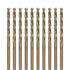 M35 Cobalt Drill Bit Set, 3.5mm, 10 Pieces for Hard Metals, Exceptional Heat Resistance, Industrial-Grade Design