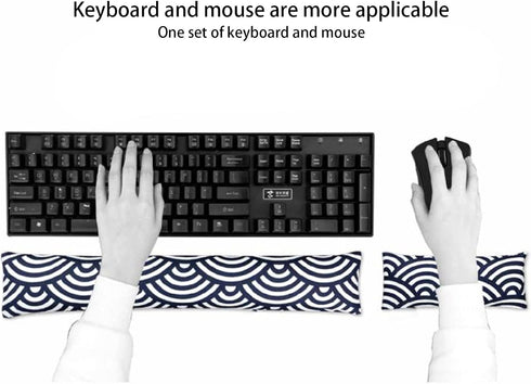 Ergonomic Wrist Rest Bean Bag for Computer Mouse, Memory Foam Support Pillow for Pain Relief of Tendinitis, Carpal
