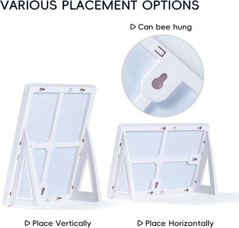 White Board Dry Erase Board 11.8 x 8.3 Inches - Small Stand-Up or Hangable Desktop Dry Erase Whiteboard with 2 Markers