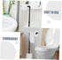 Gatuida Farmhouse Style Standing Paper Towel Rack Black Iron Pipe Toilet Tissue Holder with Capacity for Bathroom