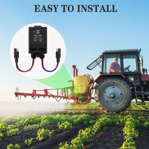 12 328ft Switch,DC12V-72V Volt Wireless Remote Control Switch with SAE Connector Plug Long Range Waterproof Wireless