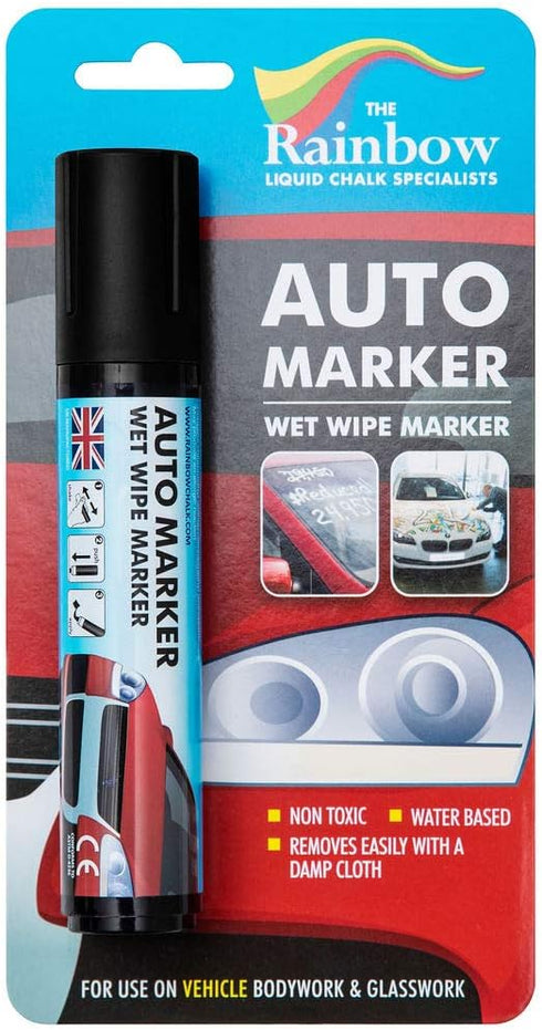 Window Markers for Glass, Washable Car Window Paint Pen, Dry Erase Liquid Chalk Marker