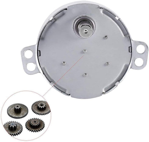 Yosoo 2pcs Synchronous Turntable Motor 50/60Hz AC 100~127V 4W for Hand-Made, School Project, Model (15-18RPM)