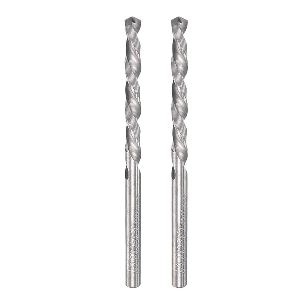 uxcell Solid Carbide Twist Drill Bits 2.8mm, Metric Left Hand Spiral Flutes for Stainless Steel, 2pcs