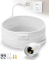 SIXZOONM 20Ft Extension Hanging Lantern Pendant Light Cord - White, E26 Light Bulb