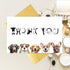 RUALOVE Cute Dog Thank You Card - Appreciation Gift for Friend, Teacher, Boss, Coworker or Dog Lover - Pun Veterinarian
