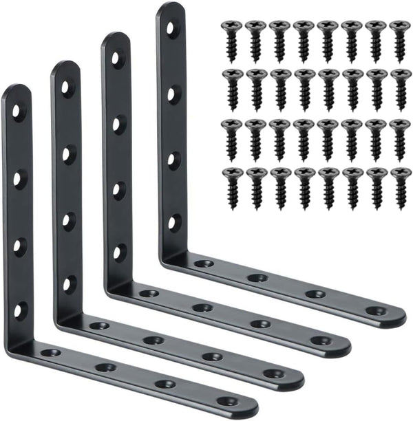 Alise 4 PCS L Brackets Heavy Duty Corner Bracket, 5 X5 Inch