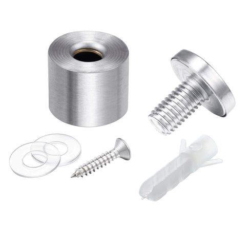 Pelopy 8 Pcs Sign Standoff Screws, Stainless Steel Wall Standoff Mounts for Glass Acrylic Nail (1 x 1 Inch)