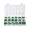 uxcell Fluorine Rubber O-Ring Assortment Kit, 270 Pieces, 18 Sizes, FKM Sealing Gasket Set, Green