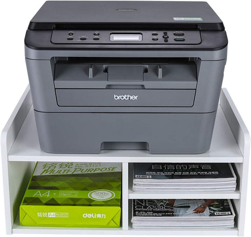 PAG Desktop Printer Stand with Storage, Paper Storage Holder Rack for Desk, Wooden Organization for Home/Office