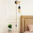 15ft, E26/E27 HESSION Rattan Wrapped Extension Hanging Lantern, Plug-in Pendant Light with Hemp Cord - Compatible