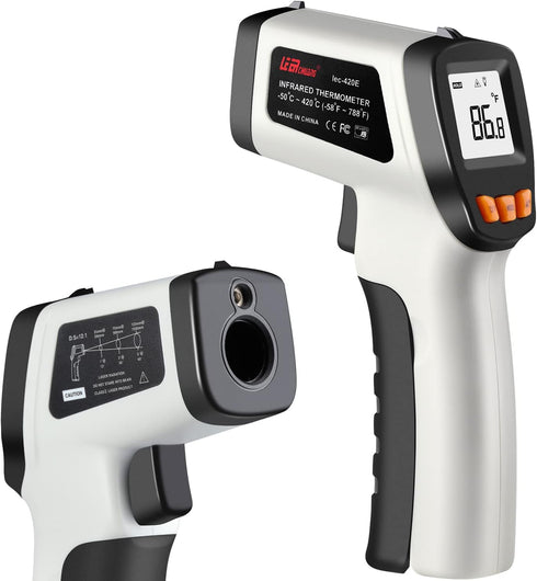 Infrared Thermometer, LEERCHUANG Digital Temperature Gun for Pizza Oven, Non-Contact Laser Thermometer