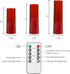 Homemory Red Acrylic Flameless LED Candles with Remote & Timer, Battery Powered, Fake Candles, Elegant Home Decor