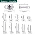 #4 x 3/8" (200 pcs) Flat Head Sheet Metal Screws, 304 Stainless Steel, Phillips Drive, Self Tapping