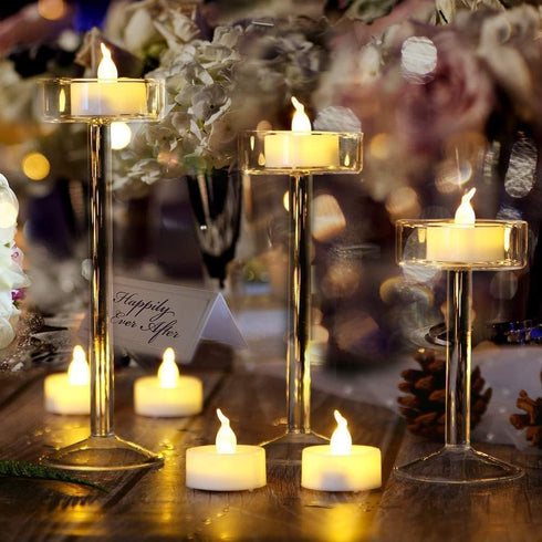 50PACK 200Hours LED Tea Lights Candles- Flameless Candles Realistic and Bright Flickering Long Lasting for Holiday