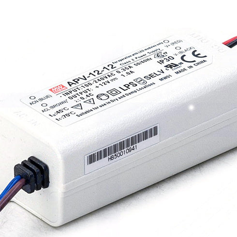 DineDeck APV-12-12 12W 12V 1A Single Output AC/DC Switching Power Supply - Universal