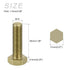Hex Head Screw Bolt (M10-1.5x35mm) 3Pcs, Brass Fully Threaded Solid Hex Bolts for Machinery Repair