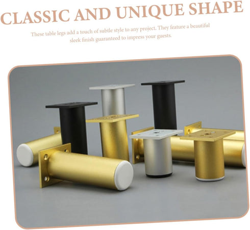 4Pcs SEWACC Aluminum Alloy Adjustable Furniture Support Legs for Sofa Cabinet Table Metal Feet for Bathroom Tv Stand