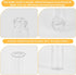40ml Clear Glass Vials with Screw Caps and Plastic Stoppers, Leak-Proof Glass Test Tubes, 25PCS