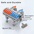 10 Pcs DIN Rail Terminal Blocks, 28-12AWG Quick Wiring Cable Connector for DIY Push-in Conductor