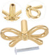 Gadpiparty Brass Bowknot Handle for Bow Drawer Pulls Vintage Cabinet Knobs Sturdy Furniture Hardware for Dresser Shoe