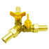Brass 3 Way Shut-Off Valve - 5/16" Hose Barb Y Shaped Ball Valve for Water/Fuel/Air