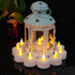 24 Pack Flameless LED Tea Lights Candles, Battery Operated Flickering Electric Fake Candle in Warm Yellow for