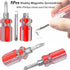 5 Pcs Stubby Magnetic Screwdriver Set, Phillips Head & Flat Head, 2-in-1 Interchangeable Bit Tool for Repair