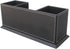 KINGFOM Office Supplies Desk Organizer, PU Leather Storage Box with 4 Divided Compartments for Pen, Business Card,