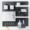 Pegboard Combination Kit for Wall Organizer, 4 Pieces Black Pegboards with 14 Accessories for Kitchen, Bedroom, Office
