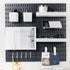 Pegboard Combination Kit for Wall Organizer, 4 Pieces Black Pegboards with 14 Accessories for Kitchen, Bedroom, Office