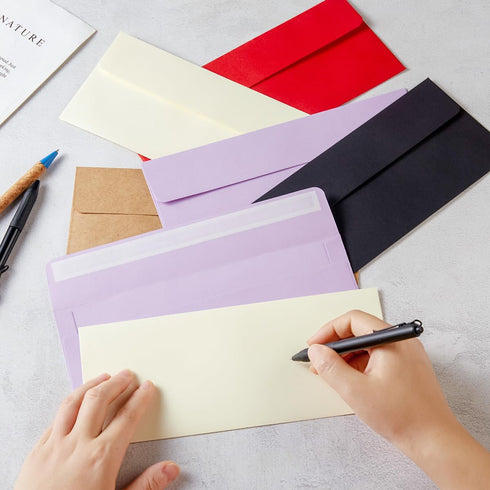 Wishop 50 Pack #10 Business Envelopes, Self Seal 4x9 Standard Envelopes for Business, Invoices, Letter Mailing