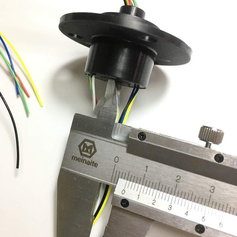 Taidacent Hollow Slip Ring Signal Power Collector Ring, 2/4/6/12 Road Conductive Electric Motor Connector