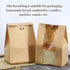 100pcs 13.7 8.3 3.5 Inch 120 Paper Bread Bags for Homemade Bread, Sourdough Bags with Window, x x Large Brown Kraft