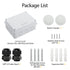 LeMotech Junction Box with Reserved Holes, ABS Plastic Electrical Box IP65 Waterproof Dustproof Project Enclosure