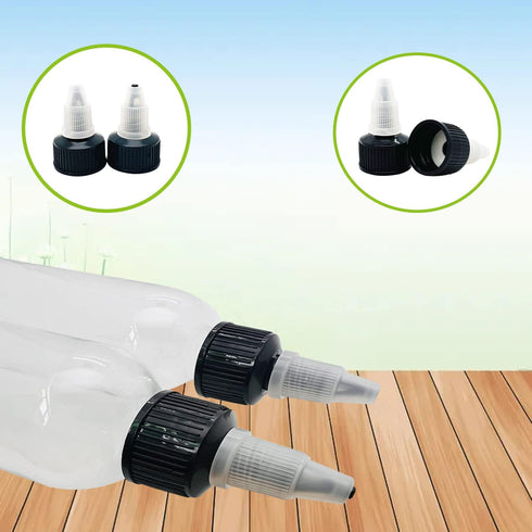 2 Pcs 16oz Plastic Dispensing Bottles with Twist Top Cap