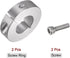 2pcs Shaft Collar Set, 22mm Bore Aluminum Alloy Split Clamp-On Collars for Wheel Barrow Axle