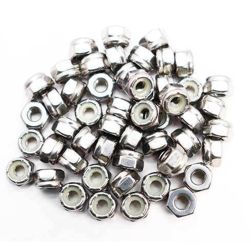 STORMCUBE #10-32 Nylon Insert Hex Lock Nuts 50 Pack 304 Stainless Steel Self-Locking