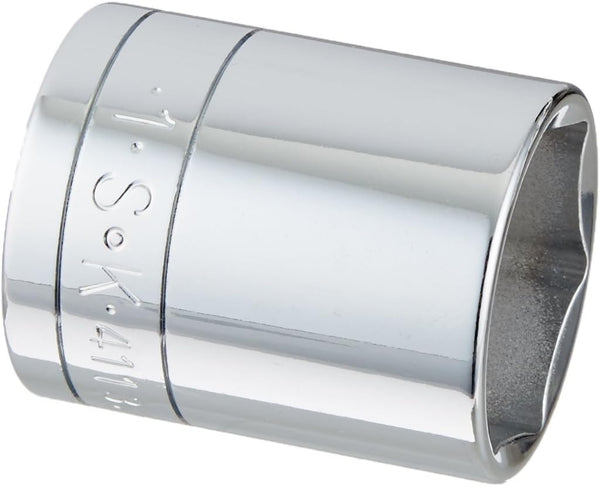 SK Hand Tool 41132 1/2 in. Drive 6 Point Standard Chrome Socket, Cold Forged Steel with SuperKrome Finish