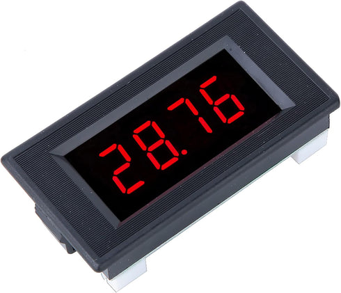 Mini Digital DC Voltmeter, 4 Digit Voltage Tester Meter with Red LED Display Panel, 79x43x24 mm for Various Battery