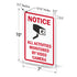 SmartSign Metal Sign 10 x 7 inch “Notice - All Activities Monitored By Video Camera”, Rustproof Aluminum, Red, Black,